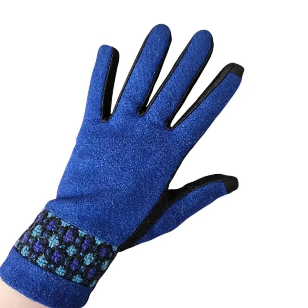 fairy embroidered wool gloves